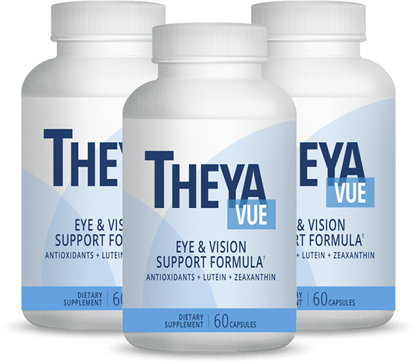 TheyaVue 3-bottle vision support supplement package — 1, 3 and 6 bottle options